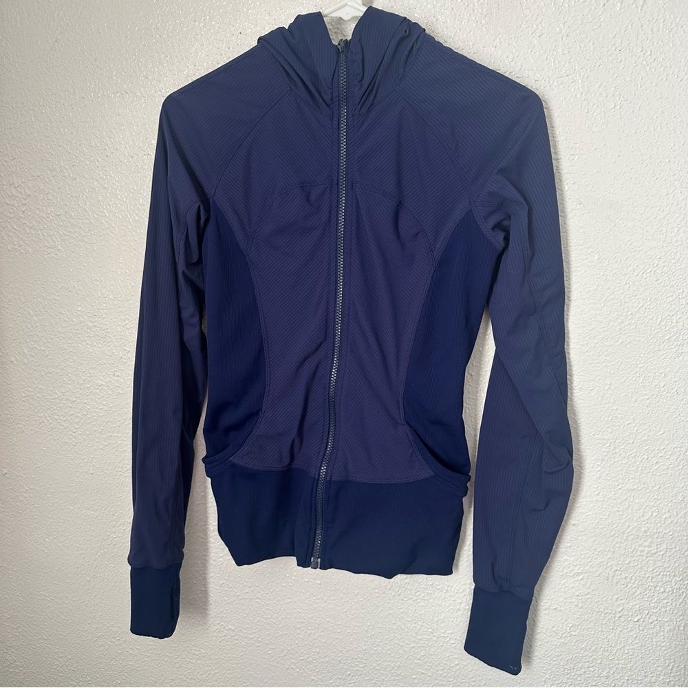 Lululemon Size 6 Dance Studio Jacket Navy Blue Full Zip Small Active Activewear